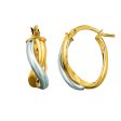 14K Gold Freeform Hoop Earring Discount