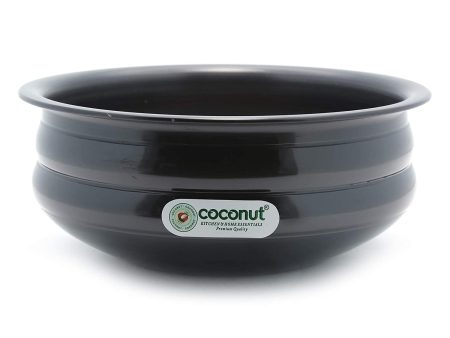 Coconut Hard Anodised Urli Pot Ringer Shape Cookware   Kitchenware Handi - 1 Unit, Black Hot on Sale