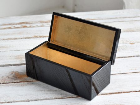 Vanity Box Hinged, Pale Gold In Black Out Hot on Sale