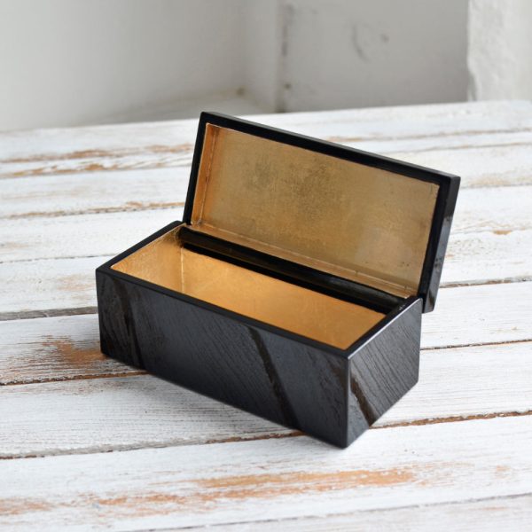 Vanity Box Hinged, Pale Gold In Black Out Hot on Sale