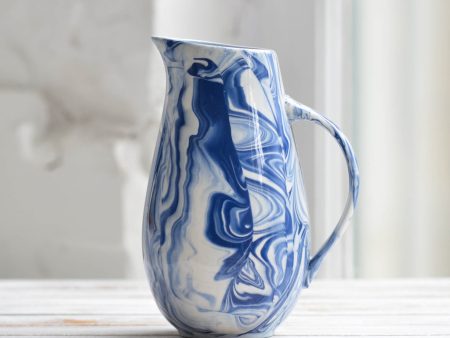 Marbled Water Jug, Blue & White Supply