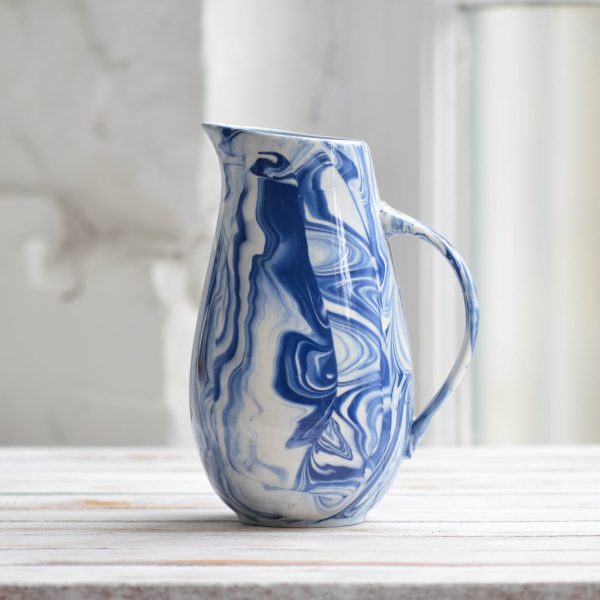 Marbled Water Jug, Blue & White Supply