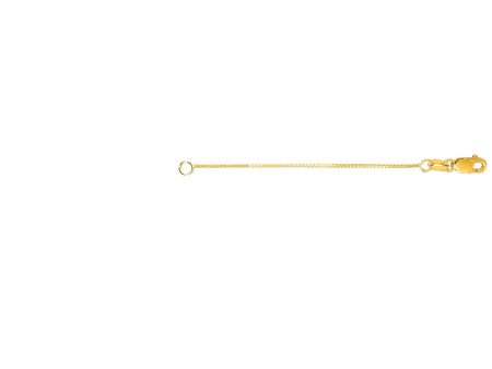 14K Gold 1.1mm Box Chain 3   Extender Sale