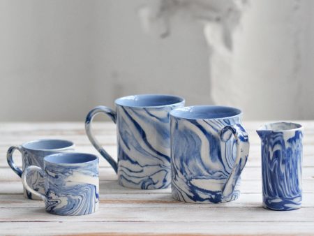 Marbled Tea & Coffee Set For Sale