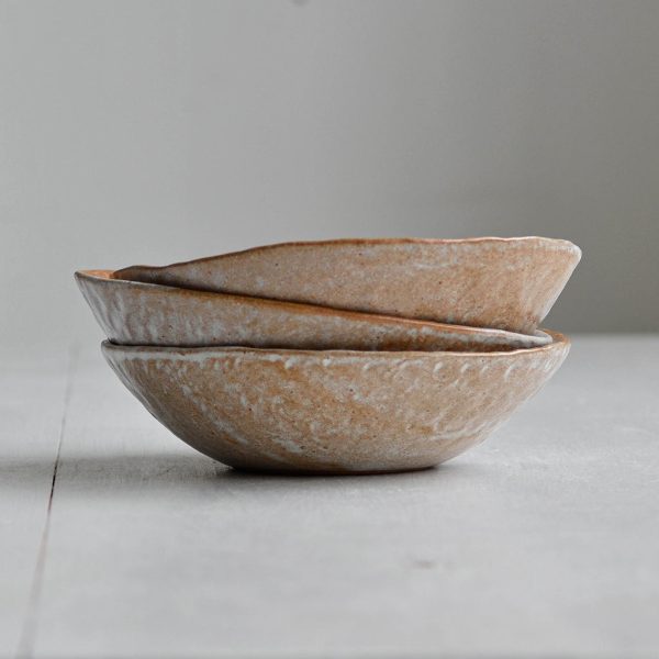 Hand Moulded Pasta Bowl, Rust For Cheap