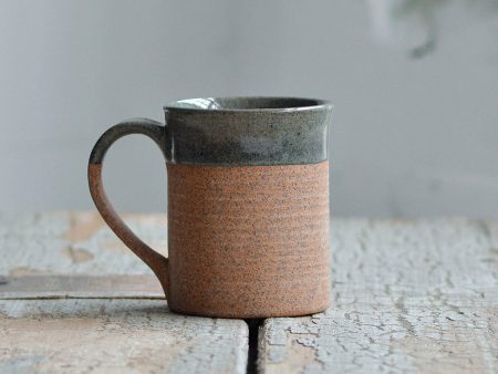 Stoneware Mug, Celadon Speckle Unglazed Sale