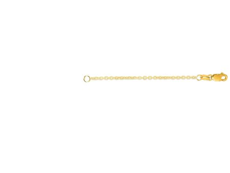 14K Gold 1.8mm Cable Chain 3   Extender on Sale