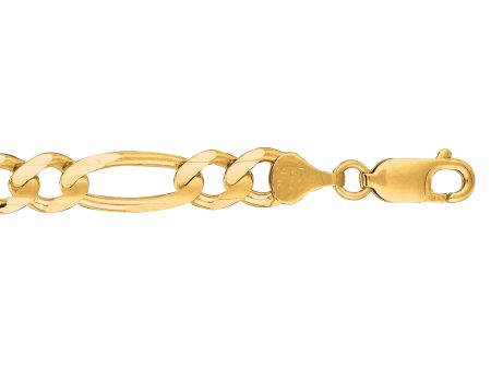 14K Gold 7mm Figaro Chain on Sale