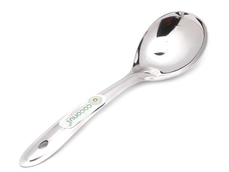 Coconut Stainless Steel Oval laddle - Cooking Spoon | Cooking & Serving Spoon | Chamcha | Ladle | Oval Ladle | Karchi | Serving Spoon for Rice, Pasta, Sabzi, Model - L8 Plus Oval Hot on Sale