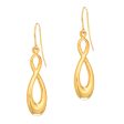 14K Gold Polished Infinity Drop Earring Discount