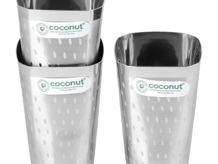 Coconut Stainless Steel Glasses -Capacity 300ml, Shower finish, Heavy gauge, Durable, BPA Free, Food Grade, Model A11 For Sale