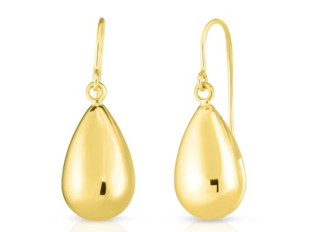 14K Gold Medium Polished Tear Drop Earring Online