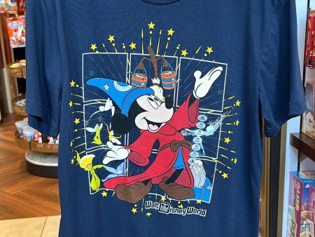 Sorcerer Mickey Navy Tee Hot on Sale