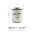 Coconut Stainless Steel Mini Coffee Glasses - Capacity Available in 150ml & 250ml, 18 Gauge, Durable, Food Grade, BPA Free, Model-D11 Kolga, Glass For Serving Water   Juices   Beverages  Lemonade   Milk   Coffee   Tea Online now