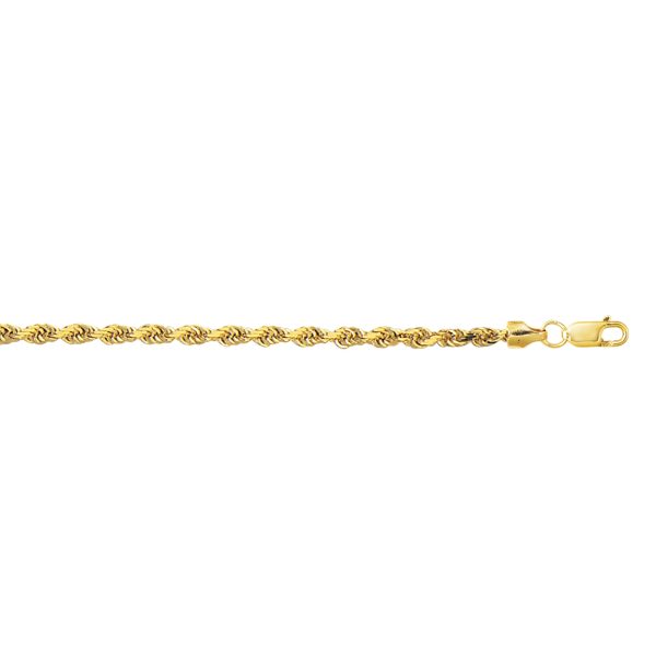 14K Gold 3.2mm Lite Rope Chain Online