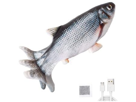 PawfectPals Interactive Touch Sensitive Fish Toy with Catnip (Silver) Cheap