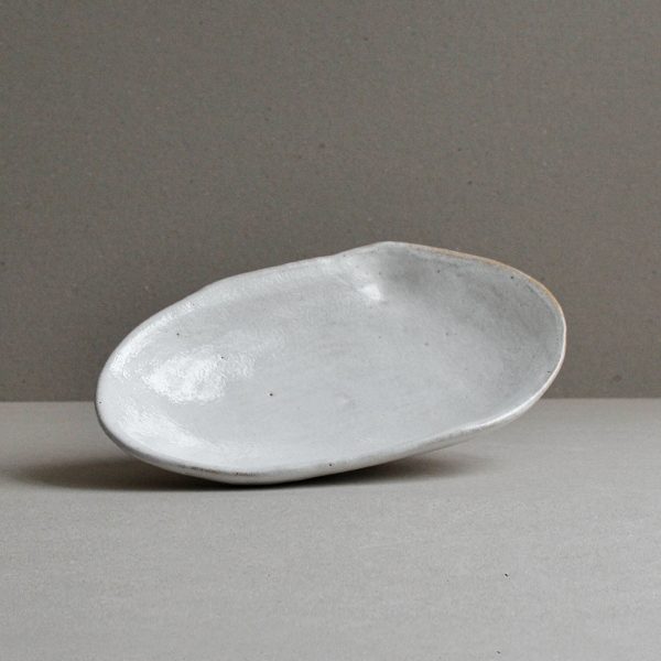 Organic Shell Dish, Large, Snow White Online now