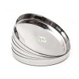 Coconut Stainless Steel Plate - Pack of 6, Heavy Gauge, Mirror Finish, Solid, Dinner Plate   Meal Plate   Serving Plate  Thali Thaal, Model-22g Plain kumcha Online now