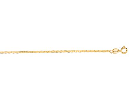 14K Gold 1.2mm Mariner Chain For Discount