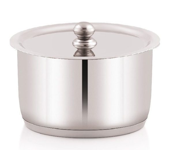 Coconut Stainless Steel Capsulated Deluxe Tope with Lid - Cook N Serveware-1 Unit - Capacity - 1000 ML For Sale