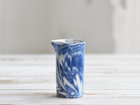 Marbled Small Jug, Blue & White Online