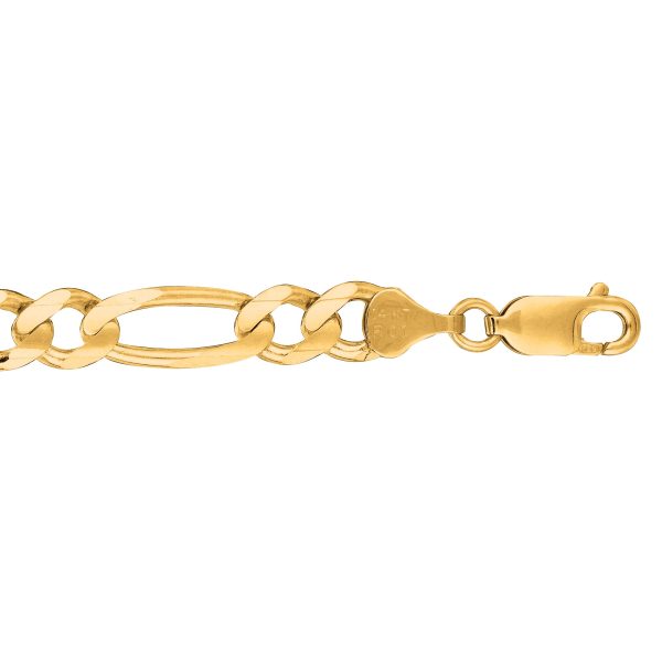 14K Gold 7mm Figaro Chain For Cheap