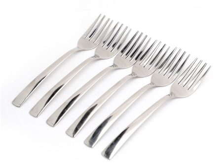 Coconut Stainless Steel Fork - Pack of 6, Multi-Purpose Fork for Breakfast, Lunch, Dinner to eat Fruits, Salad, Model- R3 Sigma Fork Online