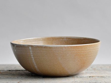 Hand Thrown Salad Bowl, Rust Sale