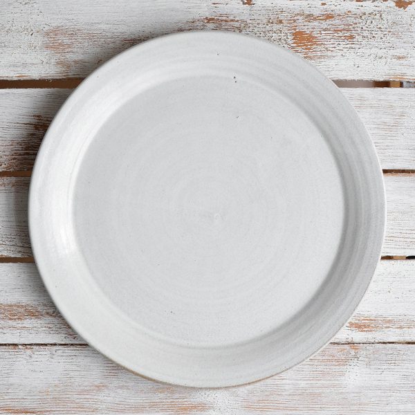 Hand Thrown Dinner Plate, Snow White Supply