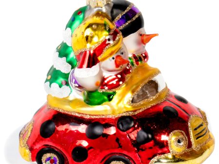 Red Co. Hand Crafted Decorative Glass Christmas Tree Ornaments, Lucky Ladybugmobile Discount