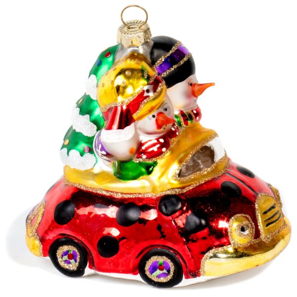 Red Co. Hand Crafted Decorative Glass Christmas Tree Ornaments, Lucky Ladybugmobile Discount