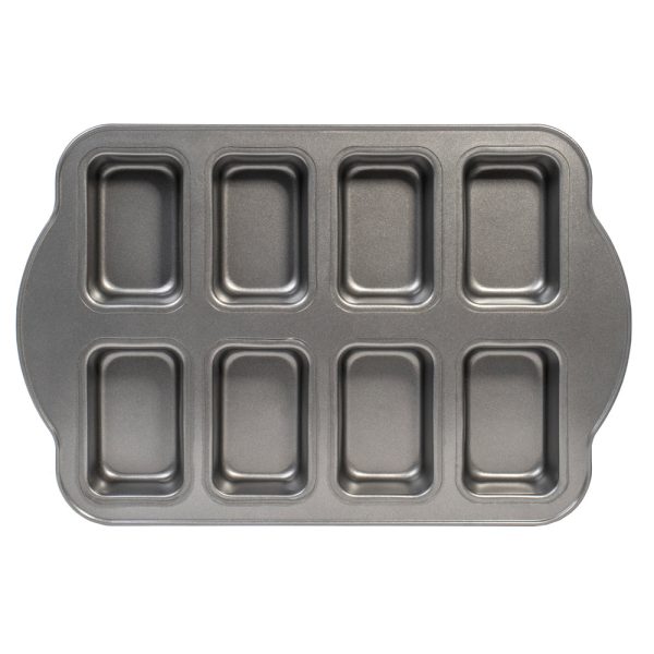 Non-Stick Original Mini Loaf Cake Baking Pan Sheet, 8-Cavity For Sale