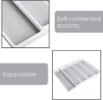 Expandable 5-Compartment Plastic Drawer Organizer Supply