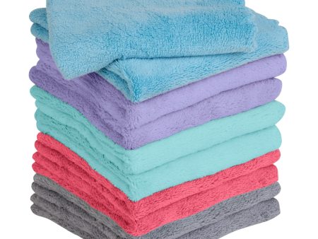 Coral-Fleece Cleaning Cloth - Set of 10 - 12 x 12 inches Cheap