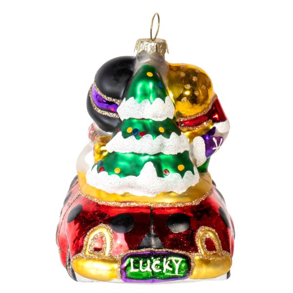 Red Co. Hand Crafted Decorative Glass Christmas Tree Ornaments, Lucky Ladybugmobile Discount