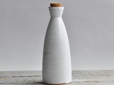 Stoneware Oil Bottle, Large, Snow White Online Sale