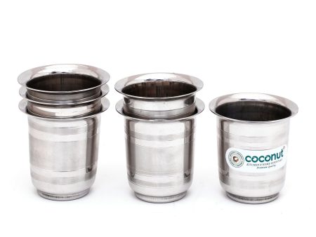 Coconut Coffee Glass - D15 (Set of 6)(Stainless Steel, Food Grade) Online Hot Sale