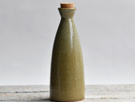 Stoneware Oil Bottle, Large, Green Supply