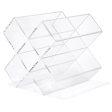 Red Co. Decorative Clear Acrylic Tabletop Criss Cross 6 Bottle Display & Storage Wine Rack Stand for Home Kitchen Bar For Cheap