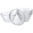 Red Co. Clear Bowl with Diamond Pattern for Serving, Mixing and Storing Supply