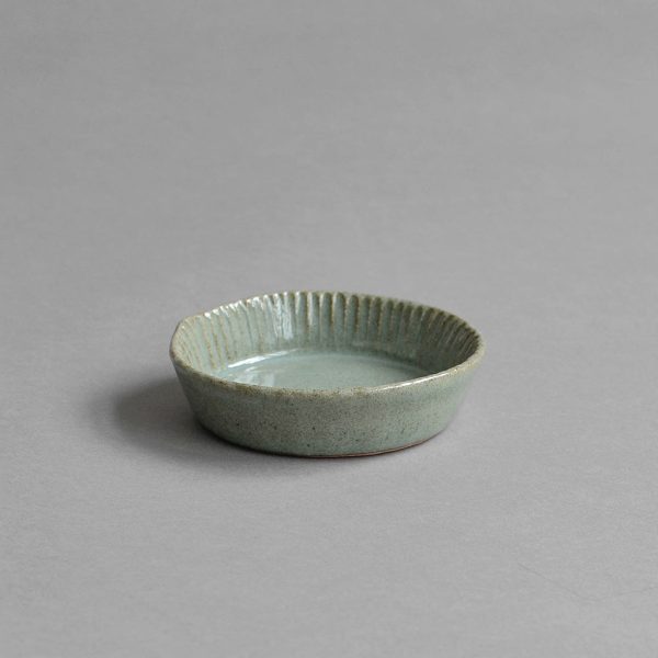 Mini Fluted Dish, Celadon Grey on Sale