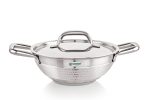 Coconut Elementary Stainless Steel Hammered Design Capsulated Kadai For Cook n Serve - 1 unit For Cheap