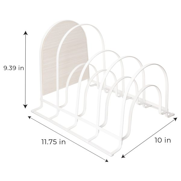 Premium Pan & Lid Organizer - White Discount