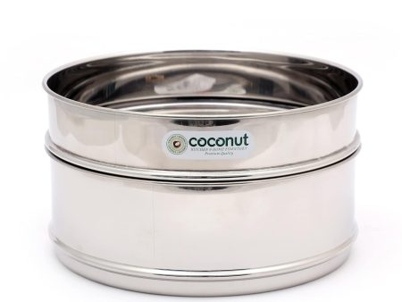 Coconut Stainless Steel Stackable Cooker Separator Containers for 5 Litres Cooker I Set of 2 (Suitable For Prestige 5 Litre Deluxe) Online now