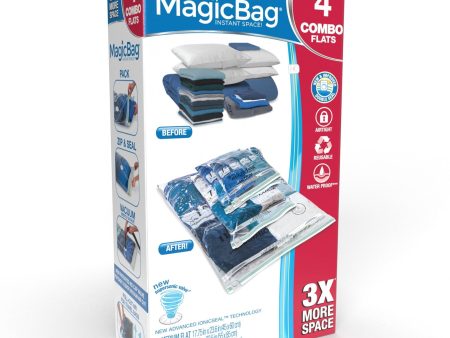 MagicBag Instant Space Saver Storage - 4-Piece Combo - Flat and Travel For Cheap