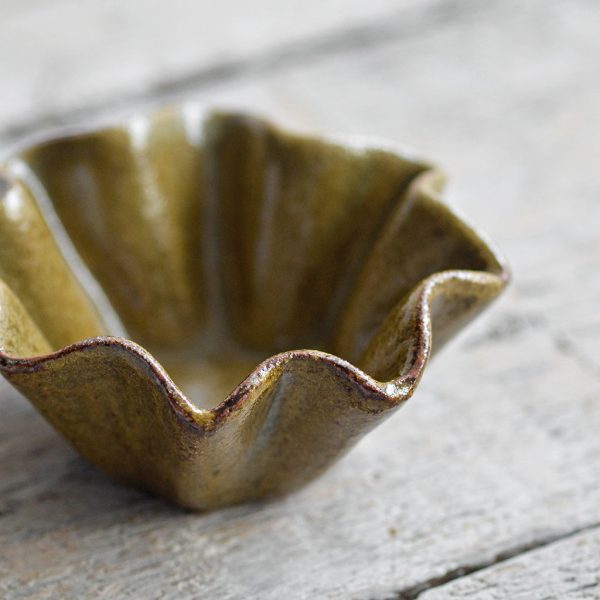 Mini Ruffled Bowl, Green Cheap