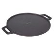 Coconut cast iron dosa tawa - pre seasoned with 100% vegetable oil with natural oven heated golden finidh, food grade , Double handle , smooth surface ready to use, 30cm Supply