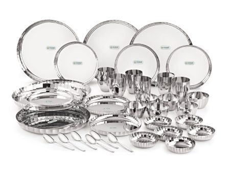 Coconut Stainless Steel (Heavy Guage) Citrus Dinner Set Dinnerware - 36 Pieces Cheap