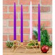 Red Co. 11  Decorative Metal Christmas Advent Wreath Taper Candle Holder, Tabletop Centerpiece Décor for Holiday Season Discount