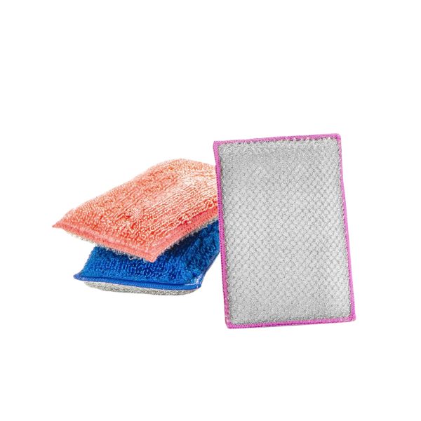 Non-Scratch Scrub Sponge with Bamboo Odorless Rayon Fiber Online now